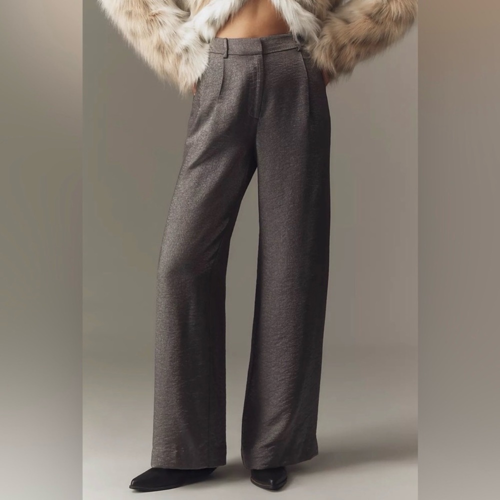 Anthropology Maeve Black Wide Leg Pants